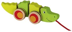 Goki jouet crocodile à tirer en bois - jouet coloré pour tout-petits