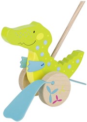 Goki crocodile à pousser en bois Susibelle - jouet éducatif
