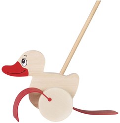 Goki canard à pousser en bois - jouet à pousser FSC bois