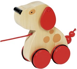 Goki chien à tirer en bois - jouet éducatif pour tout-petits