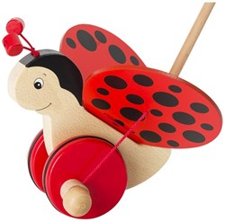 Goki jouet à pousser - Coccinelle en bois jouet de marche