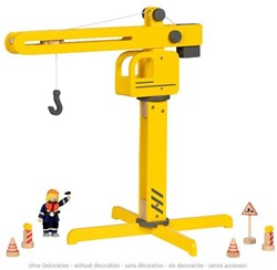 Goki grue de construction en bois - jouet grue pour enfants 56cm