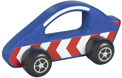 Goki houten speelgoed raceauto - kleurrijk voertuig voor kinderen