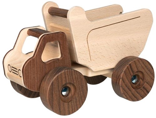 Goki camion-benne en bois véhicule de chantier - jouet camion pour enfants