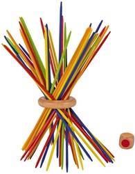 Goki Mikado Arc-en-ciel jeu en bois 43 pièces jouet coloré