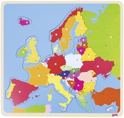 Goki houten puzzel Europa educatief speelgoed topografie