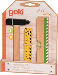 Goki houten gereedschapsset speelgoed voor kinderen - motoriek