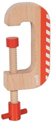 Goki houten schroefklem speelgoed gereedschap multikleur
