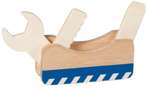Goki houten multi-tool 3 in 1 speelgoed gereedschap FSC