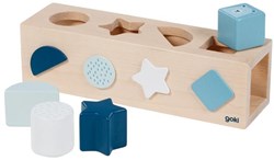 Goki Boîte de tri - Boîte à formes géométriques azure jouet