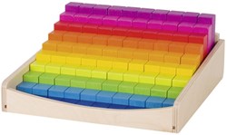 Goki rekenstaafjes educatief houten speelgoed 100-delig kleurrijk
