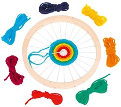Goki Weefgetouw rond houten creatief speelgoed weven