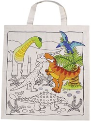 Goki sac en coton dinosaure - sac enfant XL à décorer