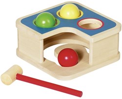 Goki houten hamerbank met ballen - motoriek speelgoed voor kinderen