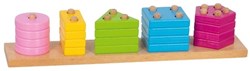 Goki houten vormenpuzzel educatief speelgoed 20-delig kleuren