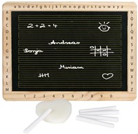 Goki ardoise avec cadre en bois et lettres et chiffres, 30x22 cm