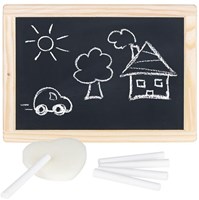 Goki schoolbord houten frame 26x19 cm krijtbord educatief speelgoed