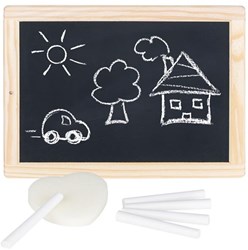 Goki schoolbord houten frame 26x19 cm krijtbord educatief speelgoed