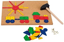 Goki XXL jeu de marteau set de construction - jouet en bois créatif