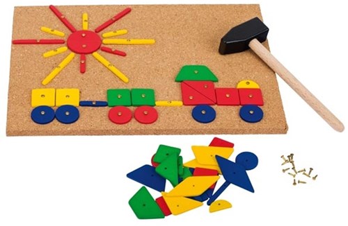 Goki XXL jeu de marteau set de construction - jouet en bois créatif