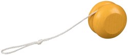 Goki houten yoyo - geel - klassiek behendigheidsspeelgoed 5cm