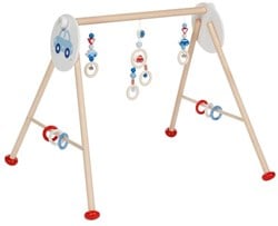 Goki houten babygym cars - baby gym met auto's en ringen