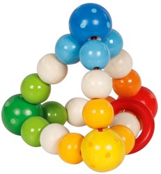 Goki anneau de dentition pyramide - jouet de dentition bébé bois multicolore