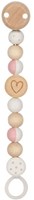 Goki houten speenketting hart - soother chain baby accessoire
