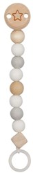 Goki houten fopspeenketting ster blauw babyaccessoire veilig