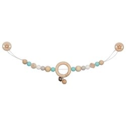 Goki houten kinderwagenketting ster met clips - baby speelgoed