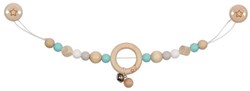 Goki houten kinderwagenketting ster met clips - baby speelgoed