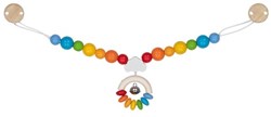 Goki houten kinderwagenspanner regenboog met clips - baby speelgoed