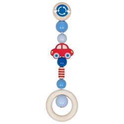 Goki houten clip auto - kleurrijke baby speelgoedclip