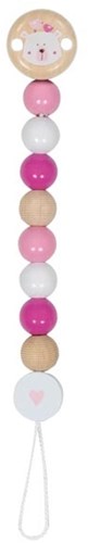 Goki chaîne-tétine bébé - Ours polaire multicolore clip bois
