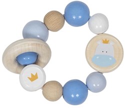 Goki anneau de dentition - jouet bébé en bois hippopotame multicolore