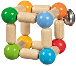 Goki anneau de dentition - cube en bois jouet bébé