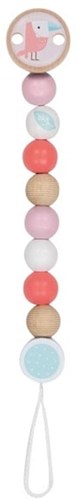 Goki fopspeenketting hout papegaaiduiker babyaccessoire kleurrijk
