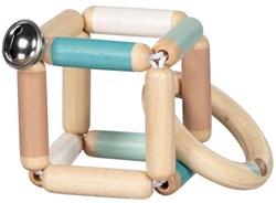 Goki anneau de dentition - jouet bébé dé en bois multicolore