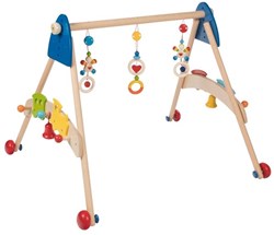 Goki baby gym - centre d'activités train en bois pour bébés et tout-petits