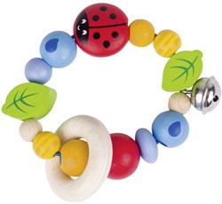 Goki anneau de dentition - jouet en bois coccinelle bébé