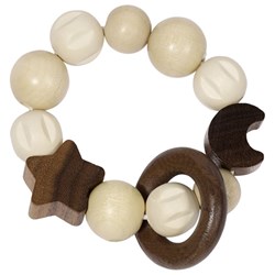 Goki anneau de dentition - jouet bébé lune et étoile multicolore