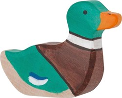 Holztiger houten eend speelfiguur - zwemmende drake