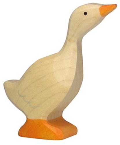 Holztiger houten gans - speelgoedfiguur klein boerderij dier