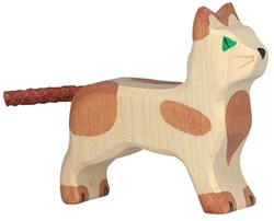 Holztiger houten kat speelfiguur klein - duurzaam speelgoed