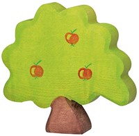 Holztiger jouet arbre à pommes en bois - figurine éducative