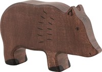 Holztiger houten speelfiguur wild zwijn - fantasie dierenspeelgoed