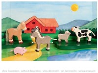 Holztiger animaux de la ferme jouet en bois set fait main