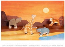 Holztiger houten wilde dieren set - handgemaakt speelgoed voor kinderen