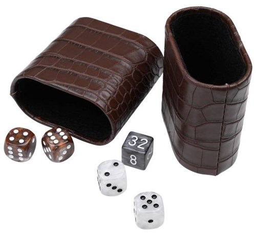 Philos Backgammon coffret de jeu en bois aspect croco édition moyenne-2