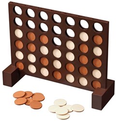Philos houten spel Vier op een Rij - klassiek strategiespel voor kinderen